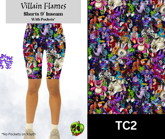 Villain Flames Jamaica Shorts