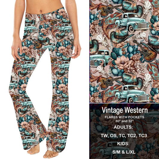 Vintage Western - Yoga Flares with Pockets Preorder Closes 2/23