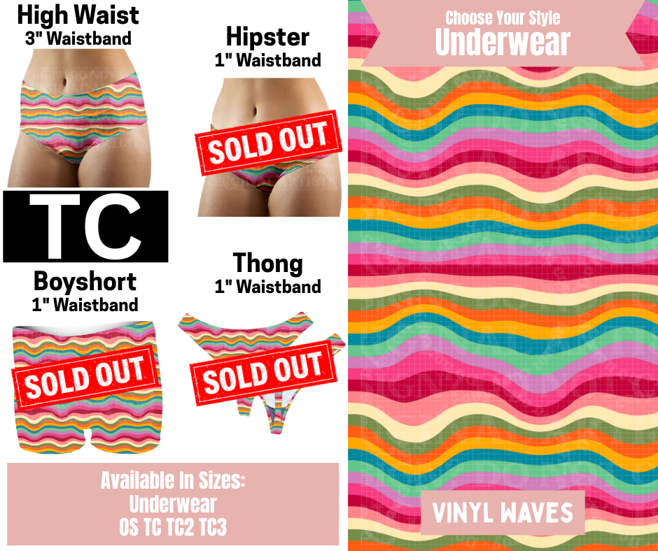 Vinyl Waves High Waist Underwear