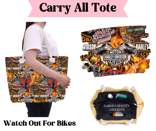 Watch For Bikes Carry All Tote