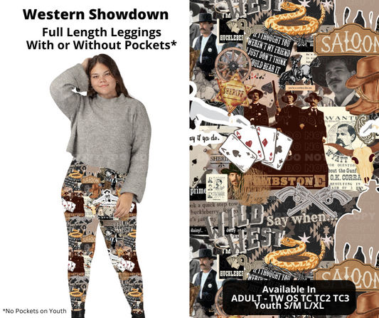 Western Showdown Full Length Leggings w/ Pockets