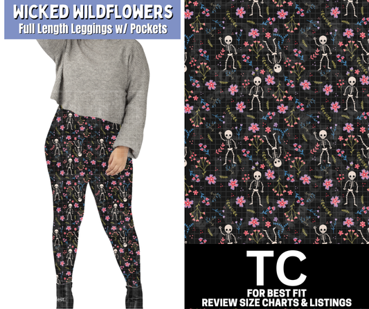 Wicked Wildflowers Full Length Leggings w/ Pockets
