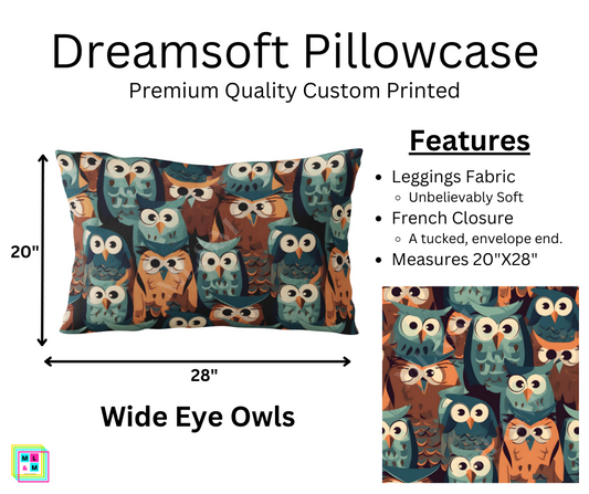 Wide Eye Owl Dreamsoft Pillowcase