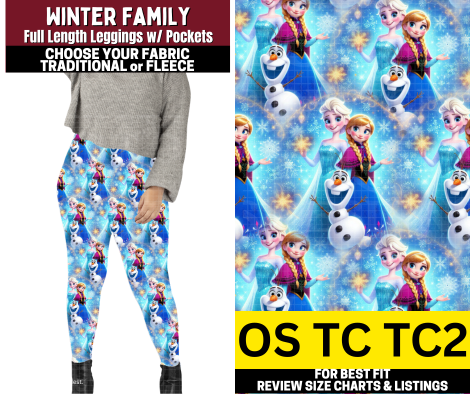 Winter Family Leggings Choose Fleece or Traditional