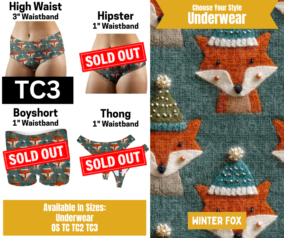 Winter Fox High Waist Underwear