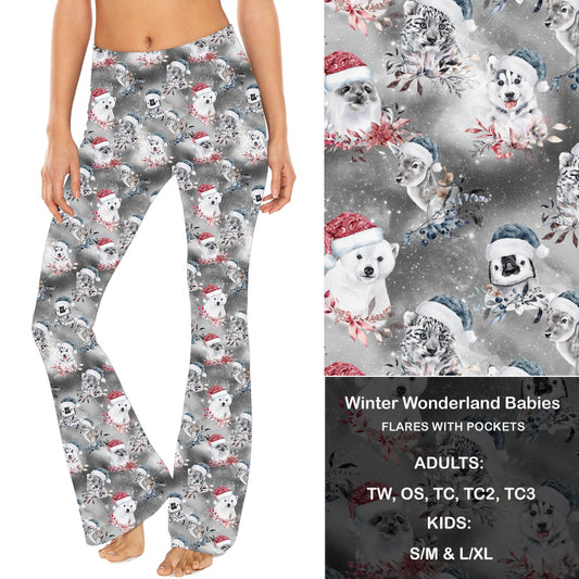 Winter Wonderland Babies  - Yoga Flares with Pockets Preorder Closes 9/20 eta late Oct