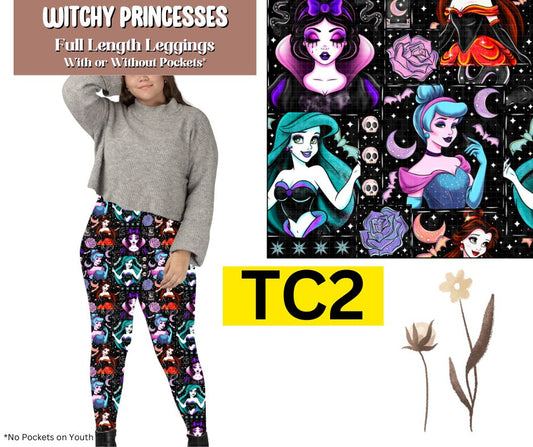 Witchy Princesses Full Length Leggings w/ Pockets