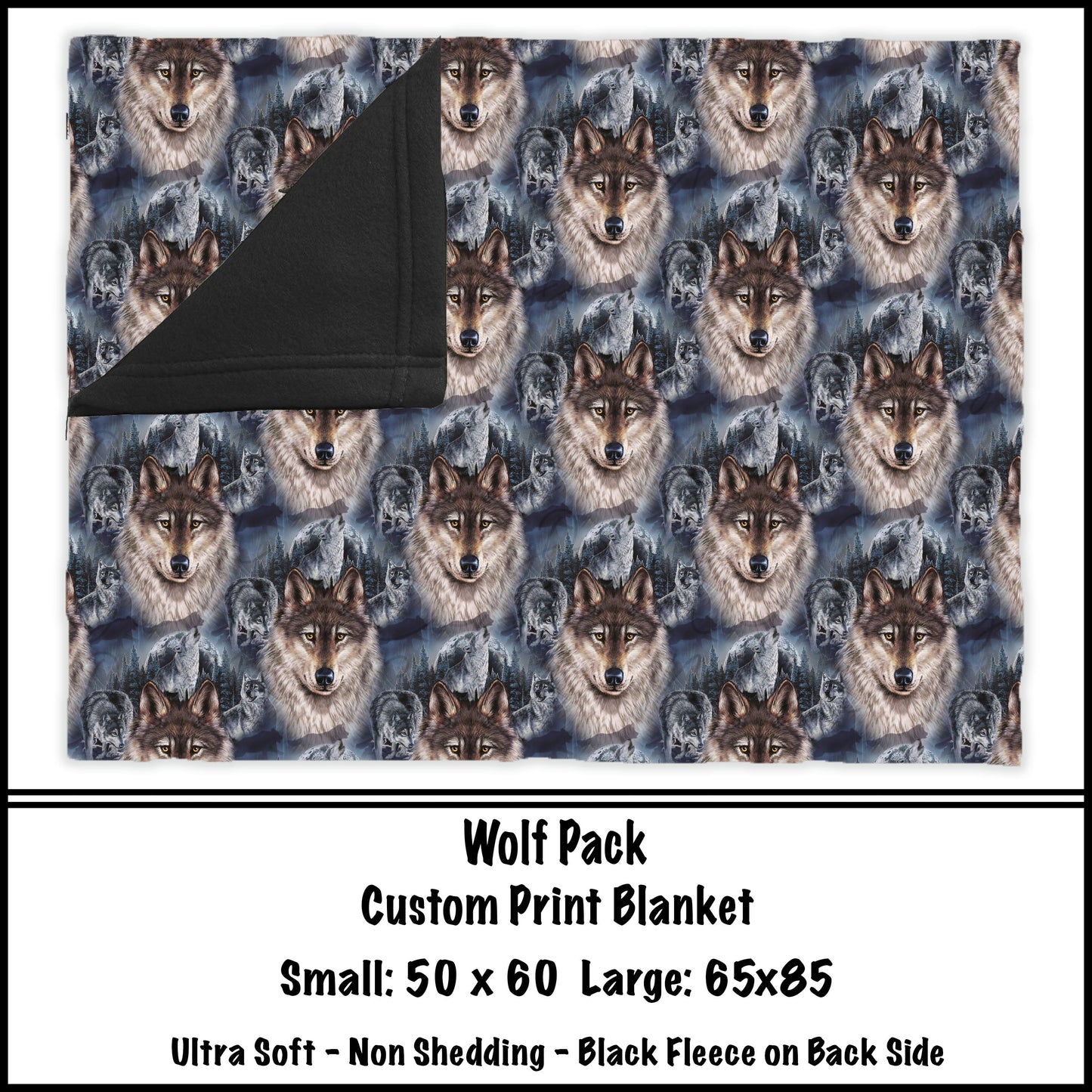 Wolf Pack Fleece Blanket  - preorder closes 8/7 eta 8-10 weeks