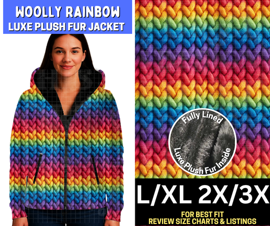 Woolly Rainbow Luxe Fur Jacket