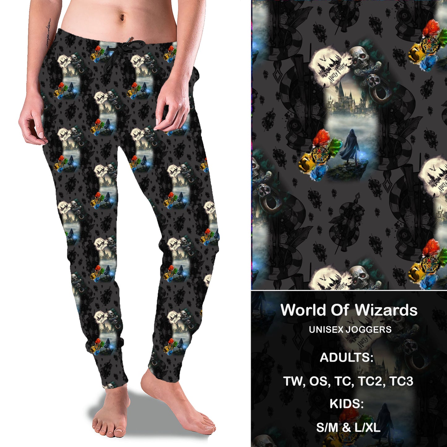 World of Wizards - Full & Capri Joggers Preorder Closes 6/19 eta Late July