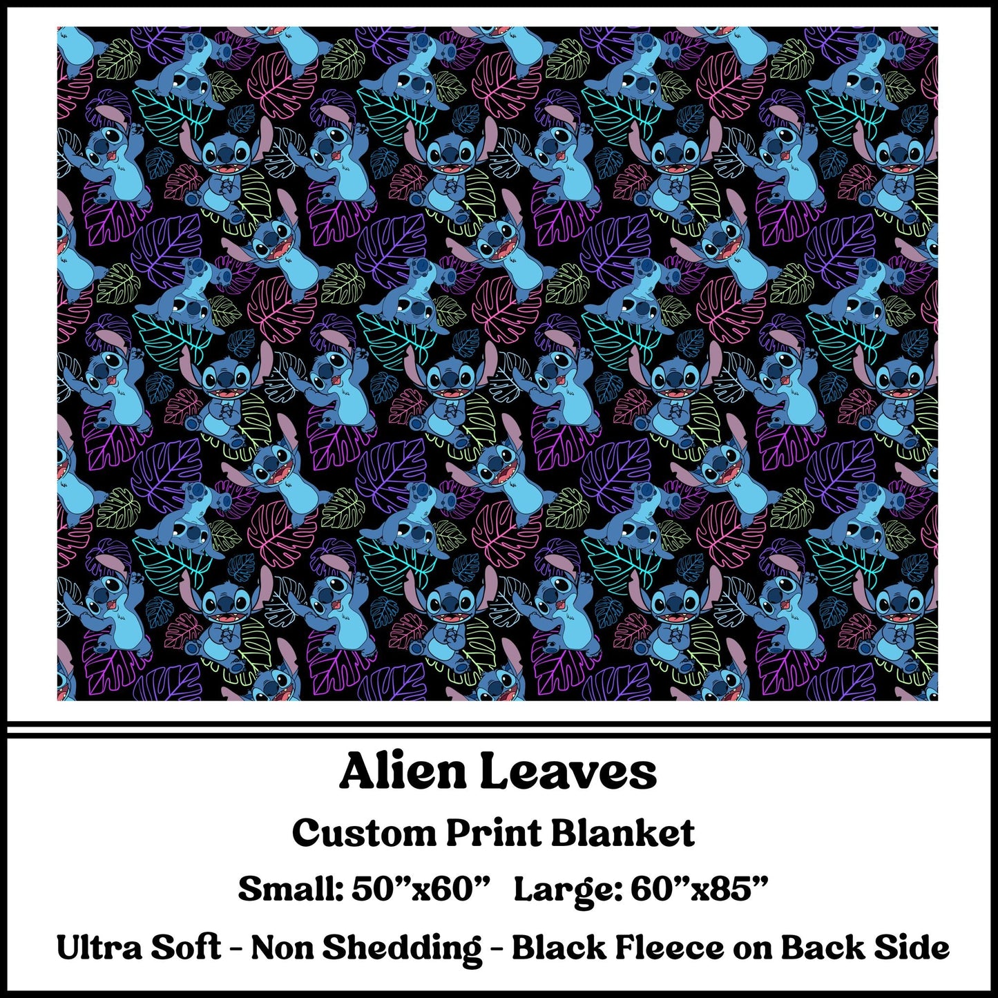 BG68 - Alien Leaves Fleece Blanket - Preorder Closes 3/23 ETA: 8-10 weeks