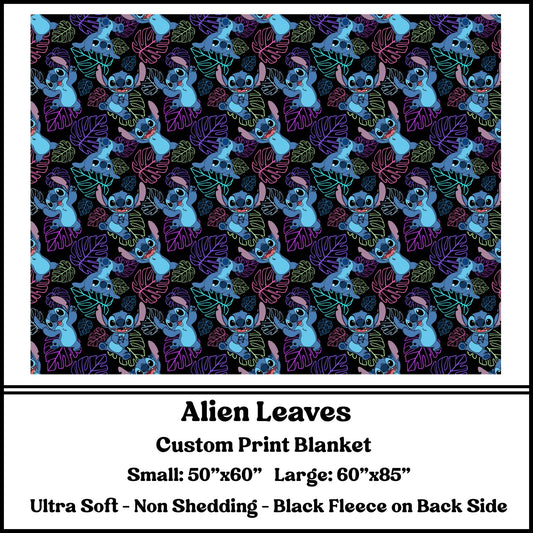 BG68 - Alien Leaves Fleece Blanket - Preorder Closes 3/23 ETA: 8-10 weeks