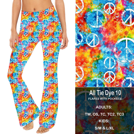 All Tie Dye 10 - Yoga Flares with Pockets Preorder Closes 2/7