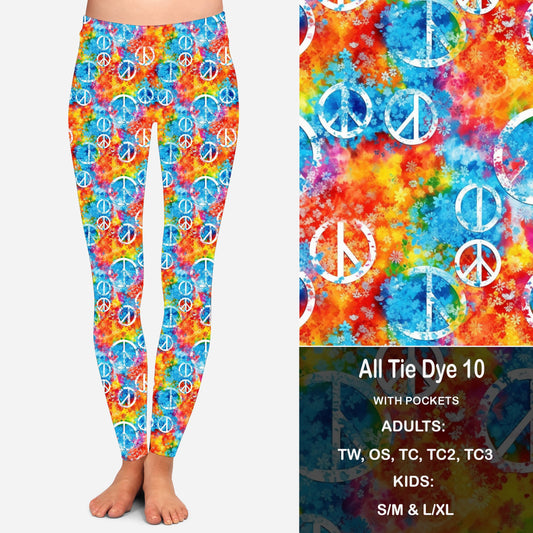 All Tie Dye 10 Leggings with Pockets Preorder Closes 2/7 eta March