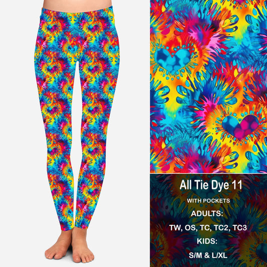 All Tie Dye 11 Leggings with Pockets Preorder Closes 2/7 eta March