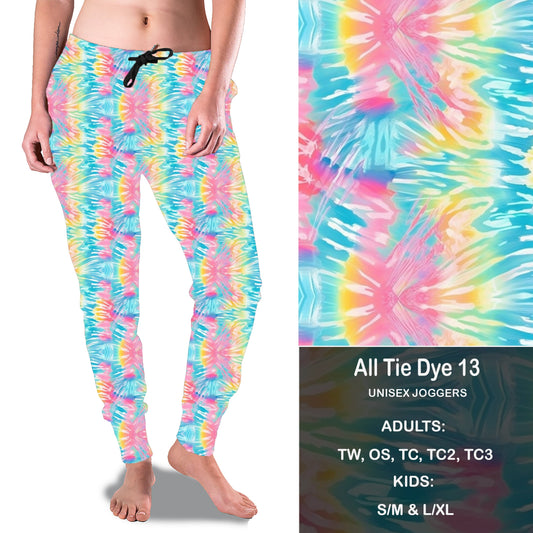 All Tie Dye 13 - Full Joggers with KIDS Preorder Closes 2/7 eta March