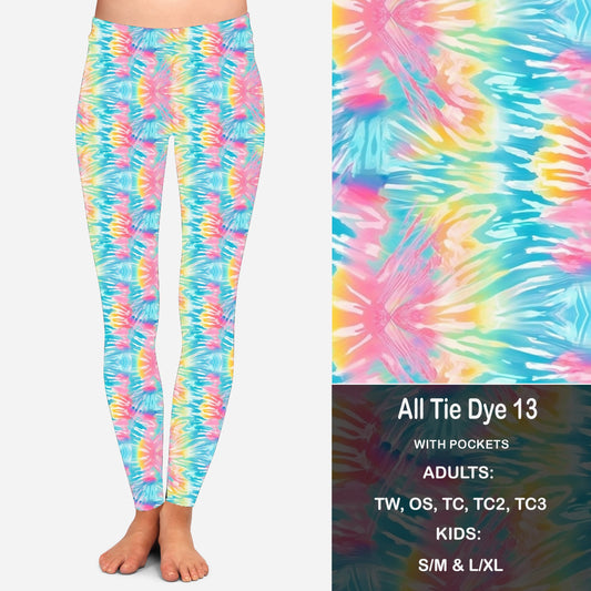 All Tie Dye 13 Leggings with Pockets Preorder Closes 2/7 eta March