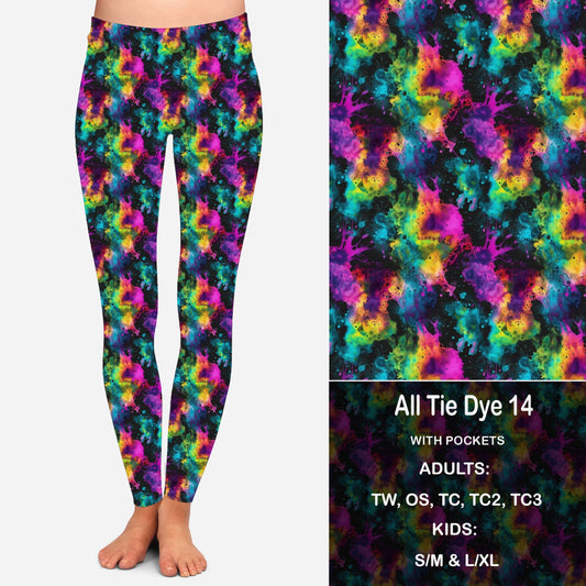 All Tie Dye 14 Leggings with Pockets Preorder Closes 2/7 eta March