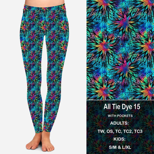 All Tie Dye 15 Leggings with Pockets Preorder Closes 2/7 eta March