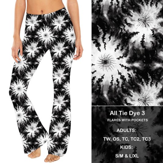 All Tie Dye 3 - Yoga Flares with Pockets Preorder Closes 2/7