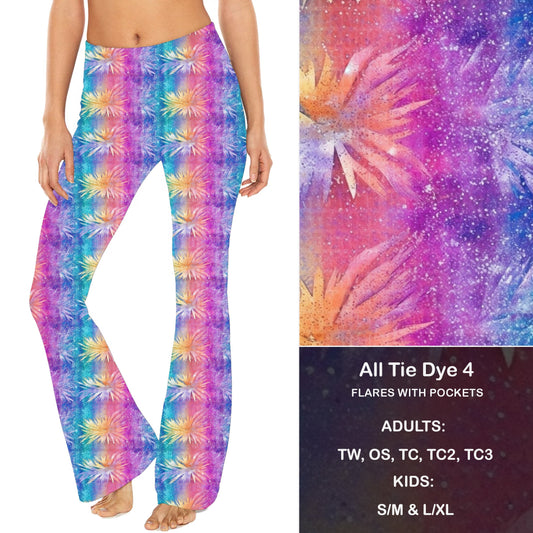 All Tie Dye 4 - Yoga Flares with Pockets Preorder Closes 2/7
