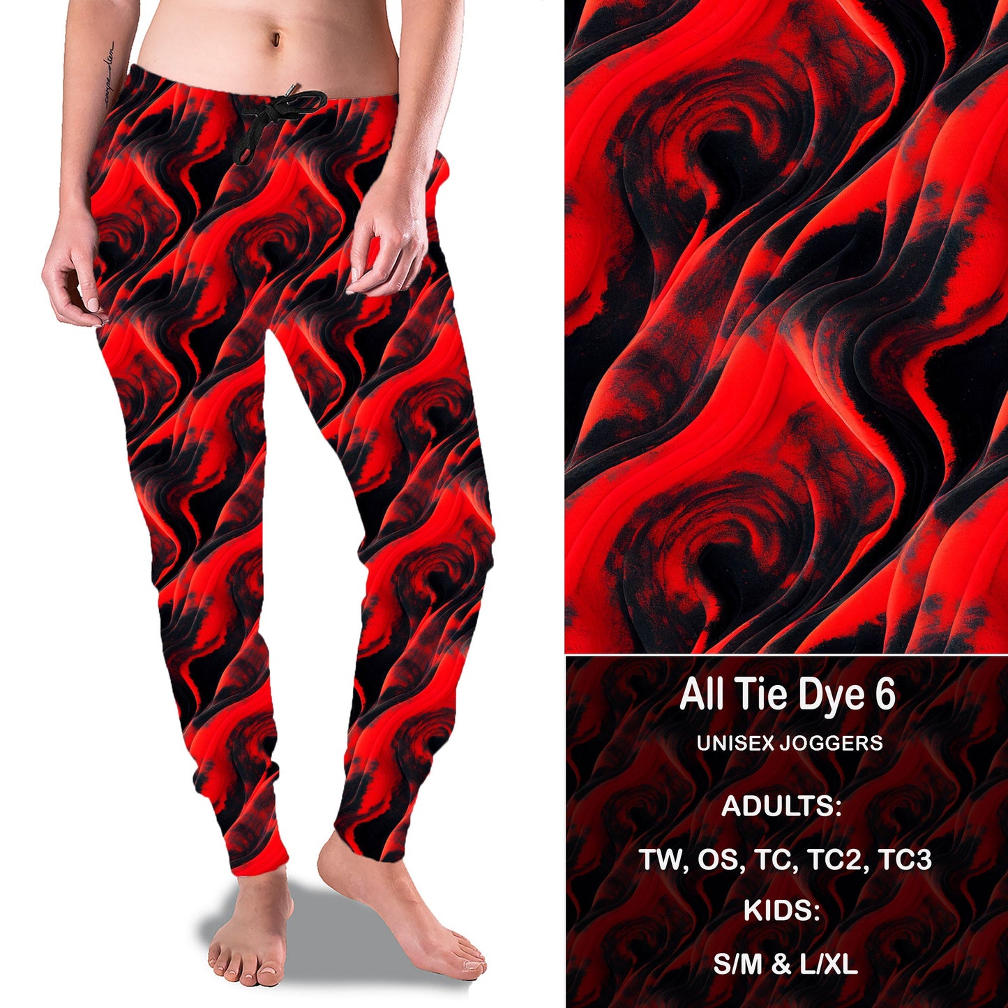 All Tie Dye 6 - Full Joggers with KIDS Preorder Closes 2/7 eta March