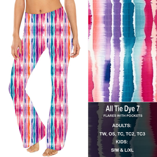 All Tie Dye 7 - Yoga Flares with Pockets Preorder Closes 2/7