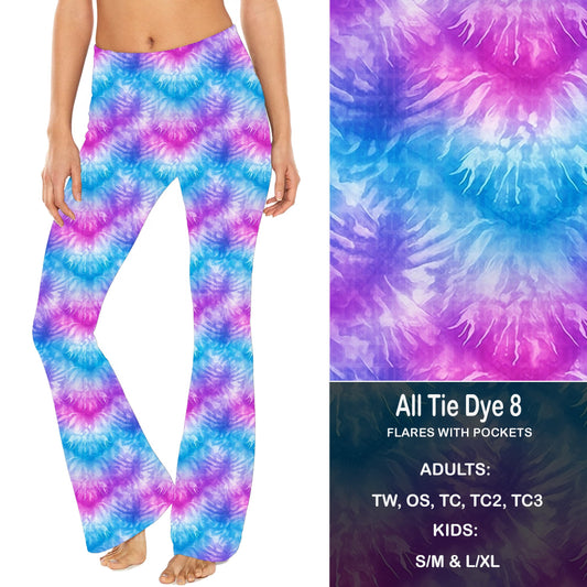 All Tie Dye 8 - Yoga Flares with Pockets Preorder Closes 2/7