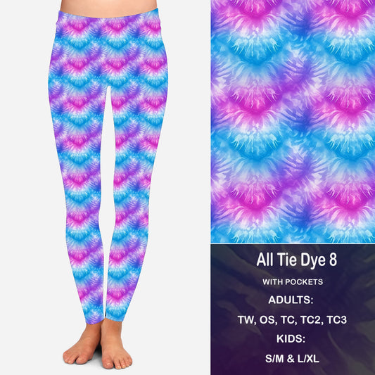 All Tie Dye 8 Leggings with Pockets Preorder Closes 2/7 eta March