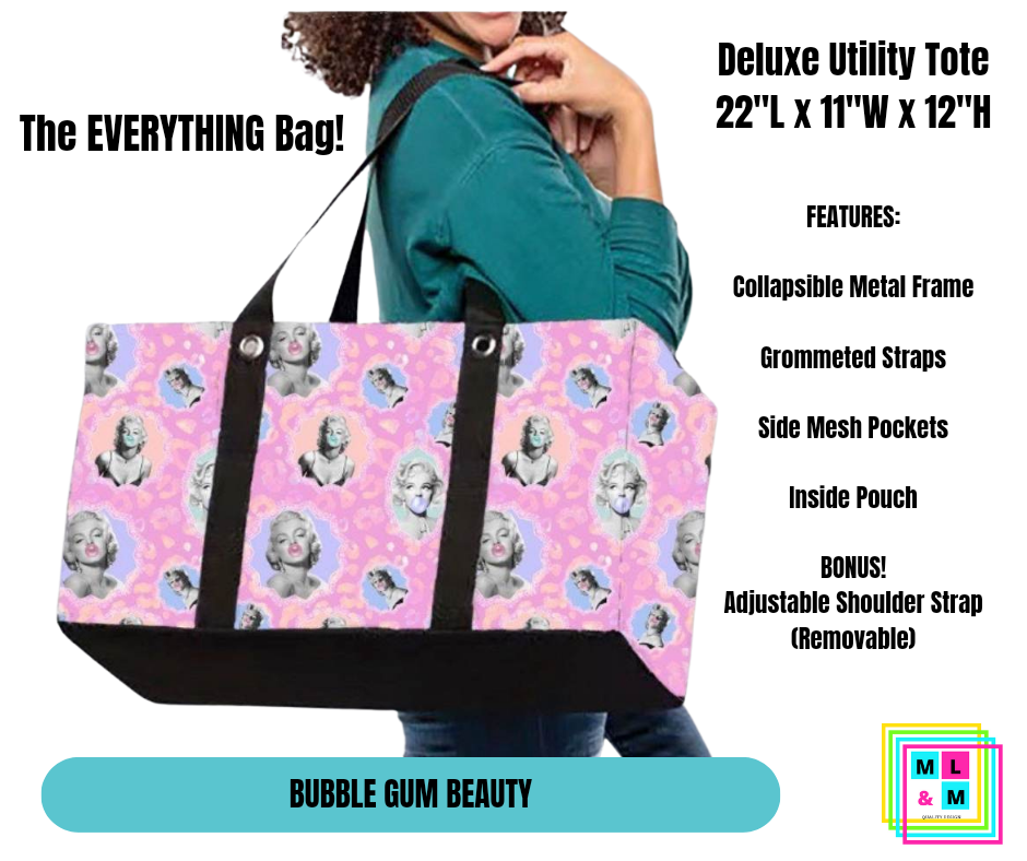 Bubble Gum Beauty Collapsible Tote