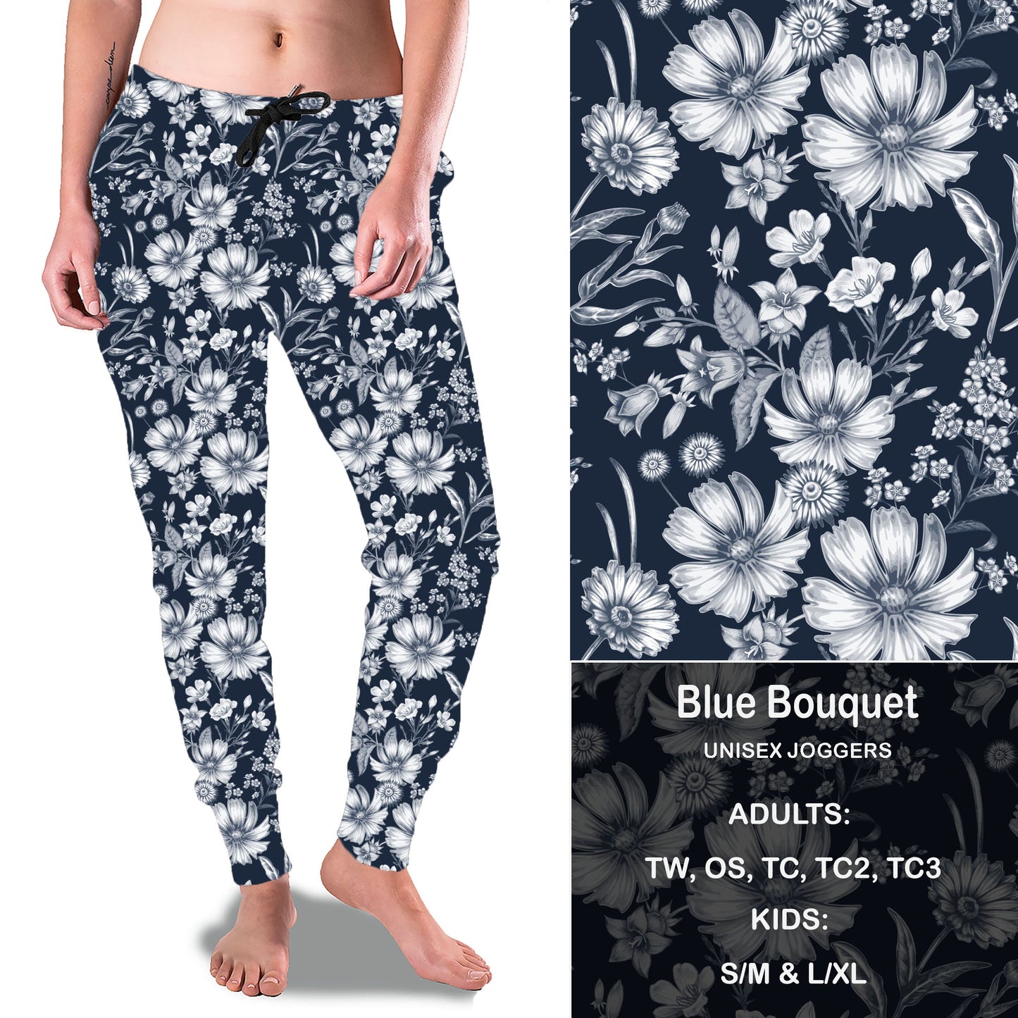 Blue Bouquet - Full & Capri Joggers Preorder Closes 2/23