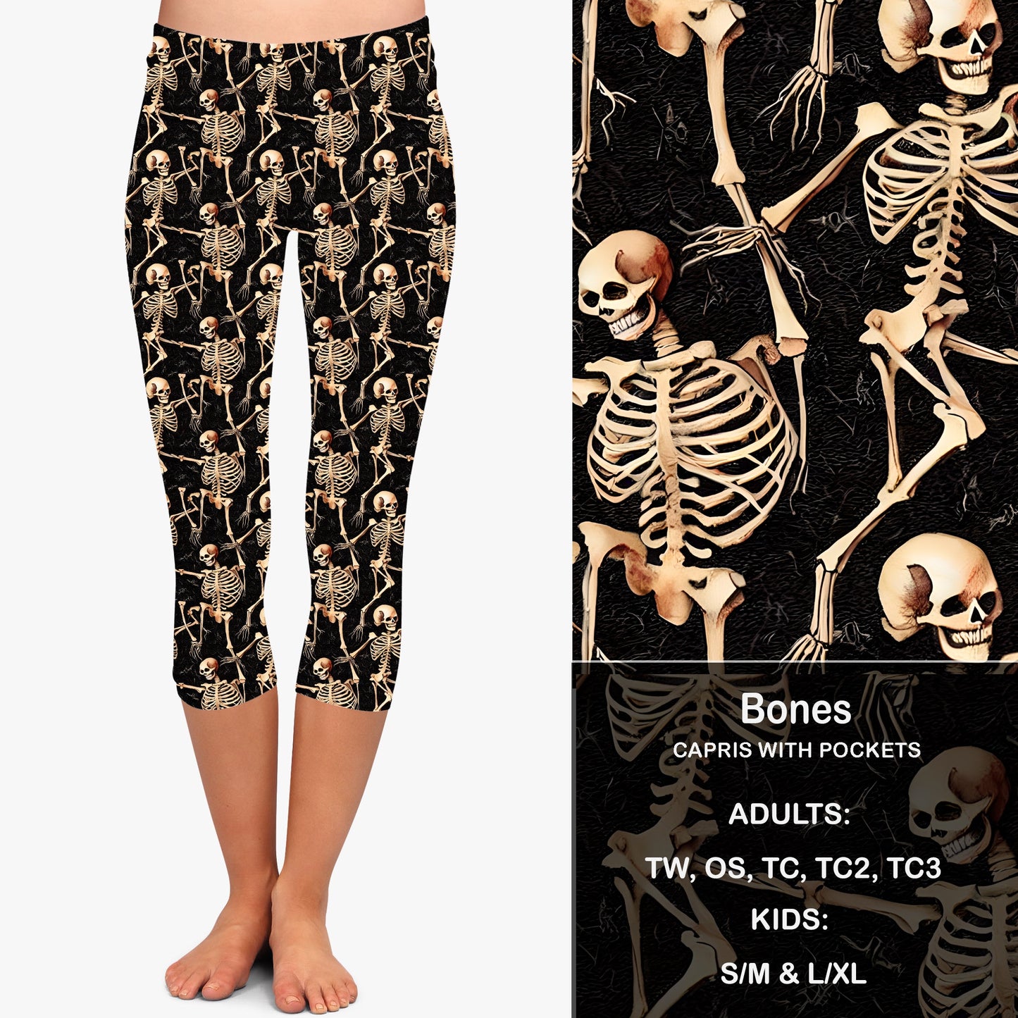 BONES - Leggings & Capris with Pockets Preorder Closes 7/31