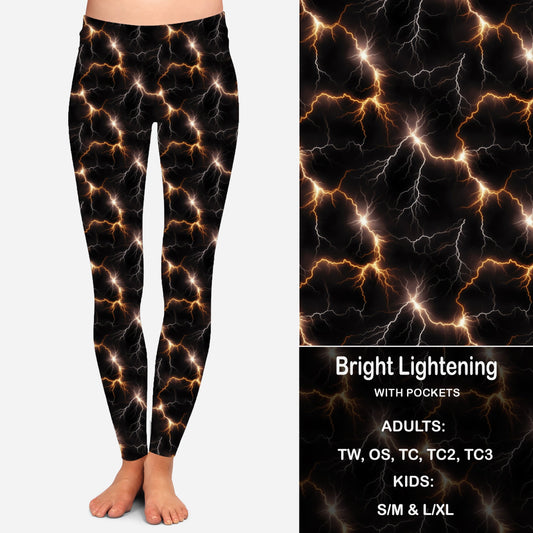 BRIGHT LIGHTENING - Leggings & Capris with Pockets Preorder Closes 7/31