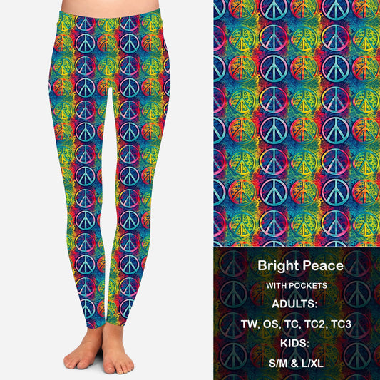 Bright Peace Leggings with Pockets Preorder Closes 9/26 eta Nov.