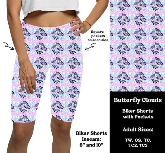 BUTTERFLY CLOUDS -  Bike Shorts with Pockets Preorder Closes  7/29