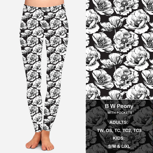 B W Peony Leggings & Capris with Pockets  Preorder Closes 7/14 eta Late August