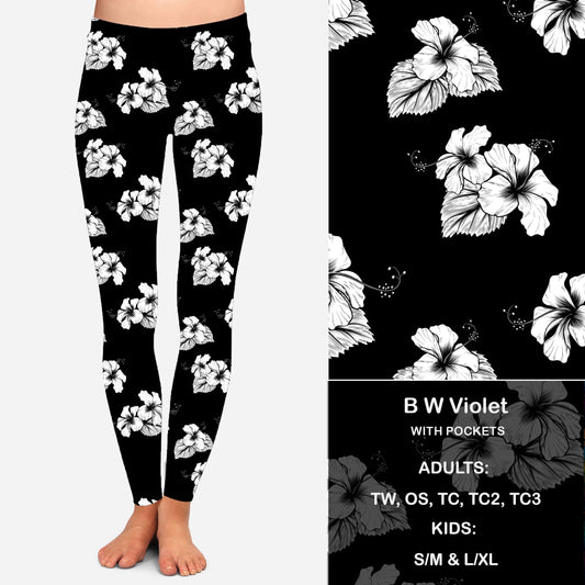 B W Violet Leggings & Capris with Pockets  Preorder Closes 7/14 eta Late August