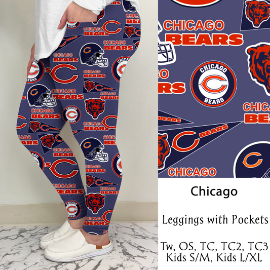 Chicago Football Leggings/Capri/Joggers | Run ends 8/16 | ETA Late September