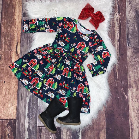 Christmas On The Farm Mid-Twirl Dress