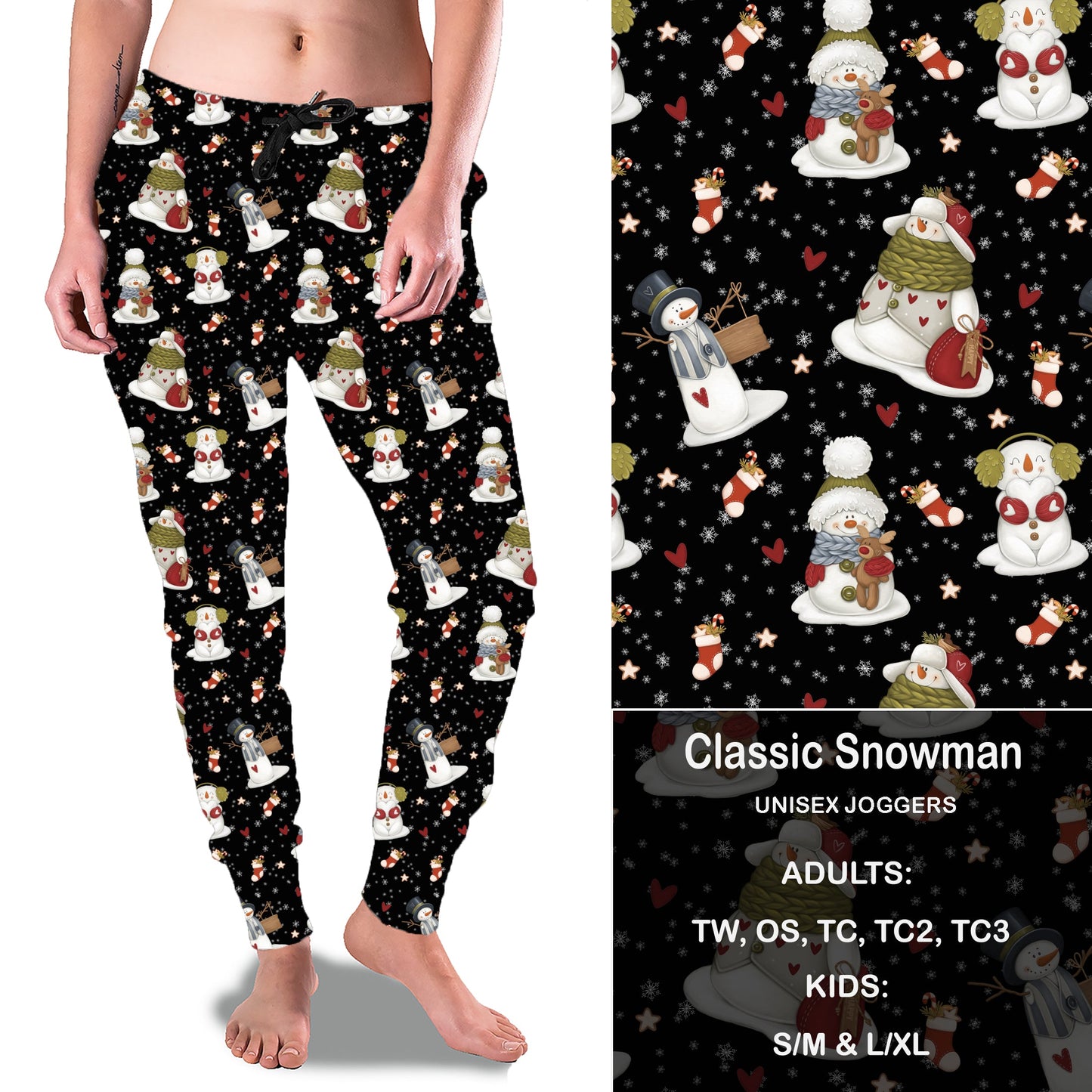 Classic Snowman - Full Joggers Preorder Closes 9/26 eta Nov.