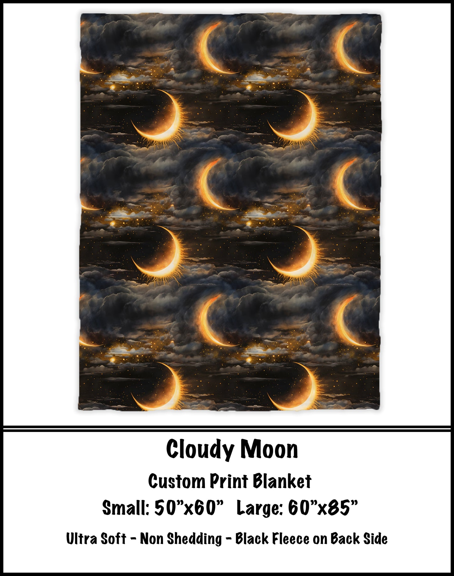 BG68 - Cloudy Moon Fleece Blanket - Preorder Closes 3/23 ETA: 8-10 weeks