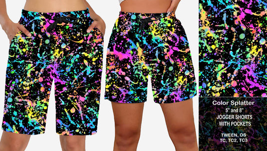 COLOR SPLATTER - Jogger Shorts Preorder Closes  7/28