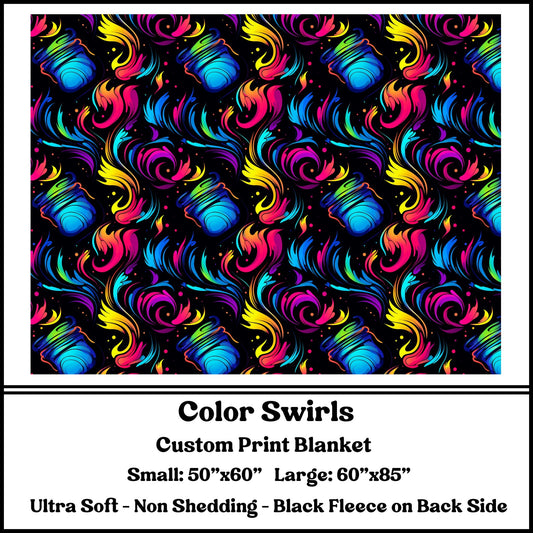 BG68 - Color Swirls Fleece Blanket - Preorder Closes 3/23 ETA: 8-10 weeks
