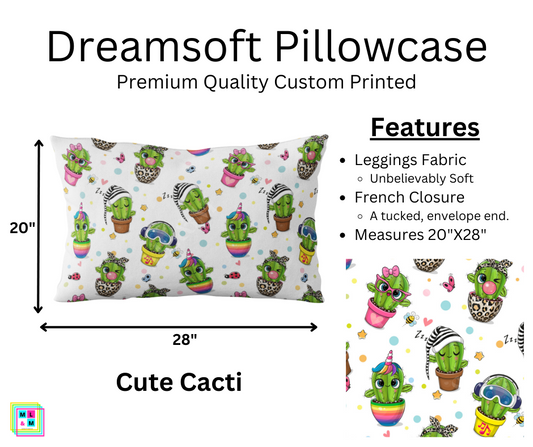 Cute Cacti Pillowcase