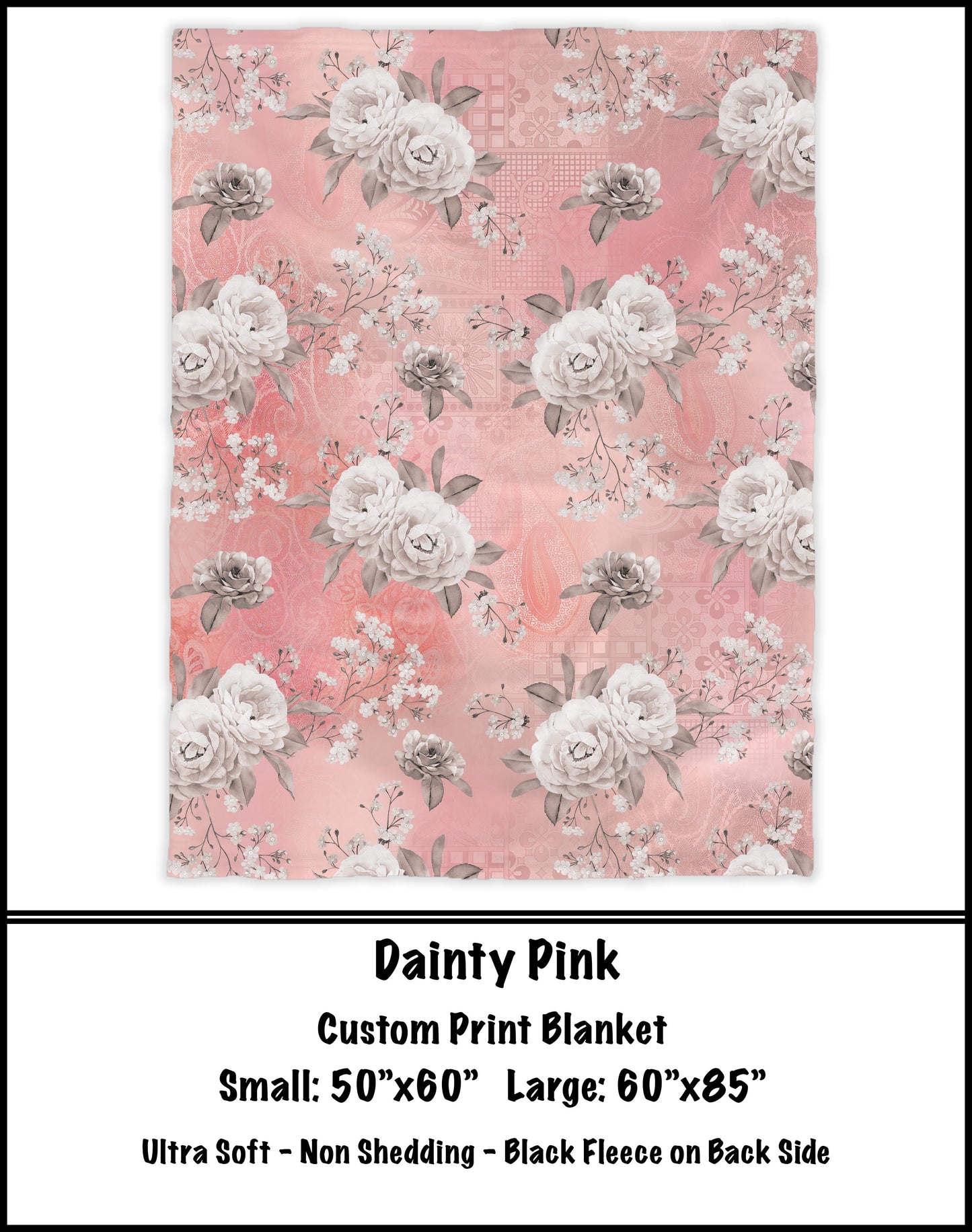 BG68 - Dainty Pink Fleece Blanket - Preorder Closes 3/23 ETA: 8-10 weeks