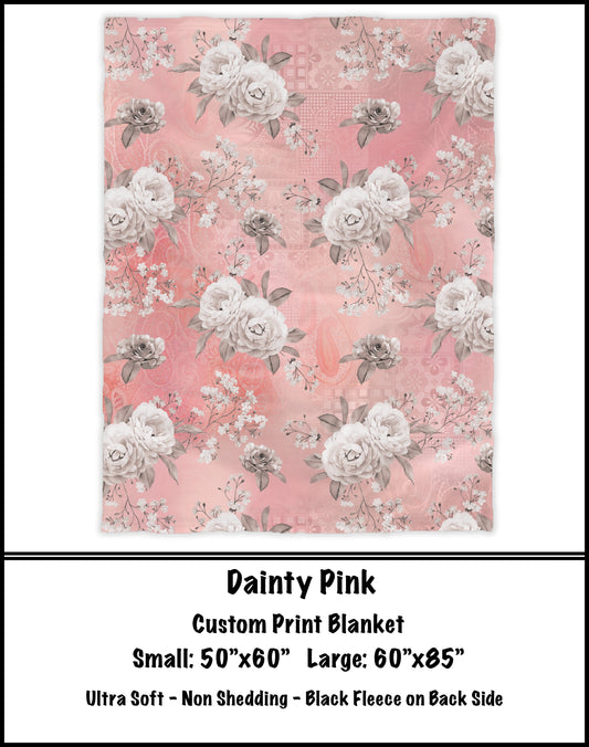 BG68 - Dainty Pink Fleece Blanket - Preorder Closes 3/23 ETA: 8-10 weeks