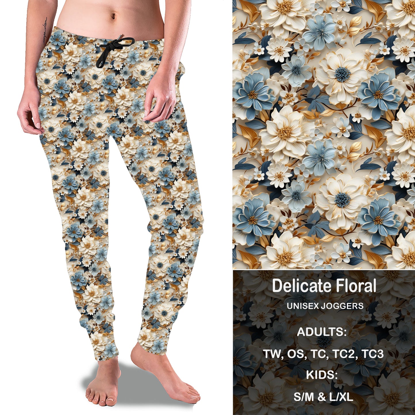 Delicate Floral - Full Joggers Preorder Closes 9/26 eta Nov.