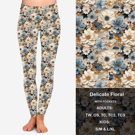 Delicate Floral Leggings with Pockets Preorder Closes 9/26 eta Nov.