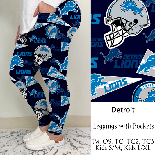 Detroit Football Leggings/Capri/Joggers | Run ends 8/16 | ETA Late September