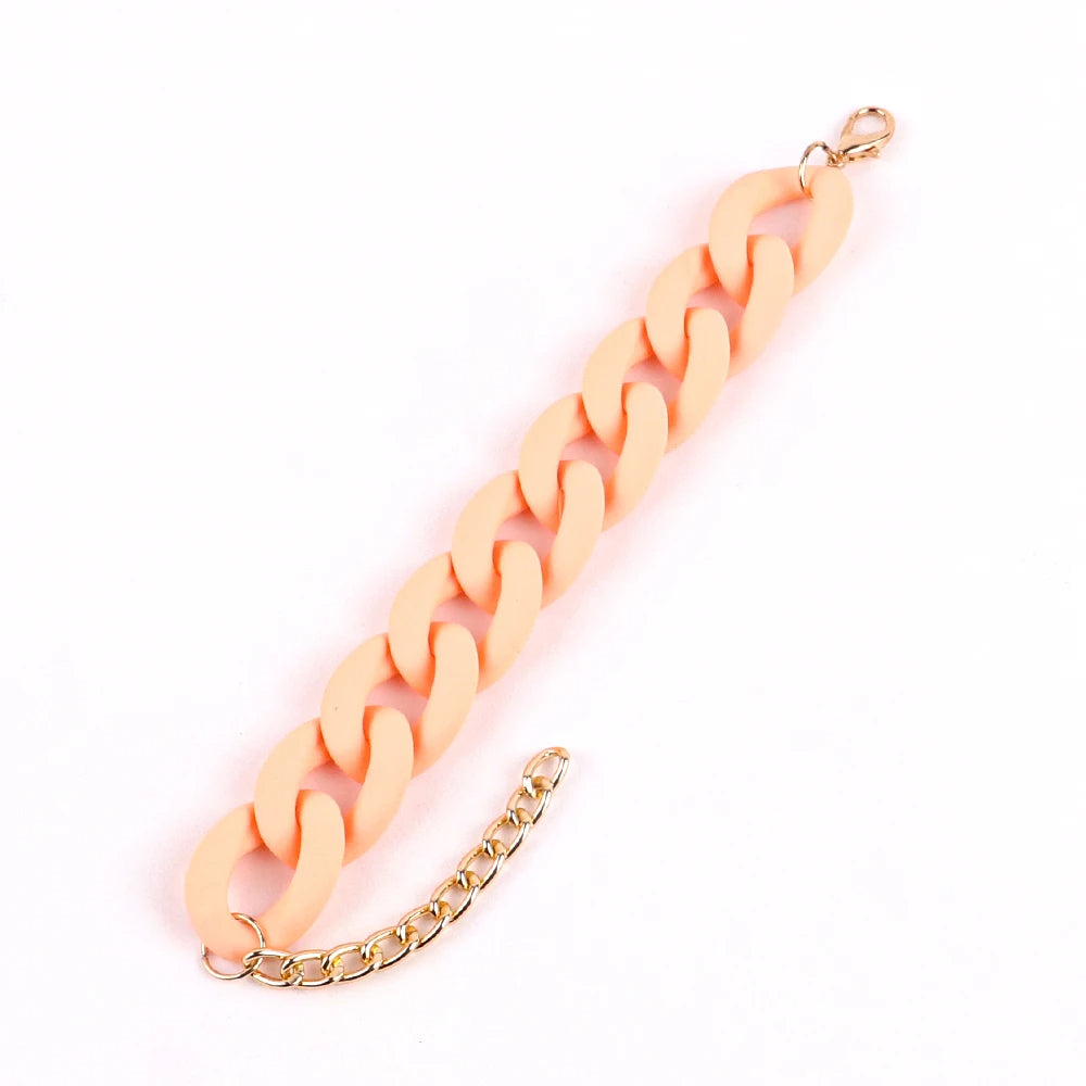 Chunky Acrylic Link Bracelet (13 Colors!)